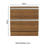Mueble de Cocina Bajo Glamy 80 cm 2 Cajones