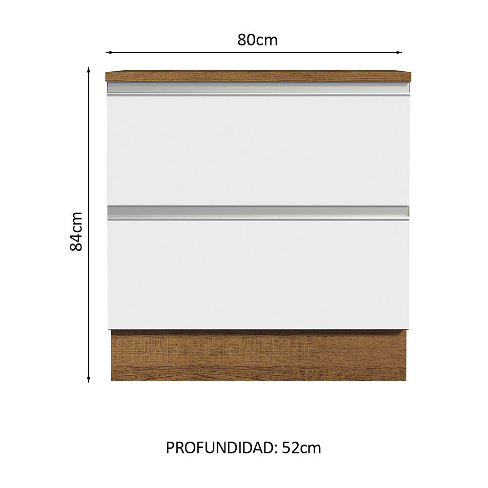 Mueble de Cocina Bajo Glamy 80 cm 2 Cajones