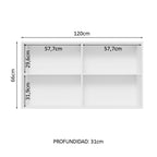Mueble de Cocina Superior Glamy 1.20 Metros 2 Puertas Blanco/Negro