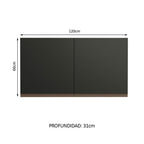 Mueble de Cocina Superior Reims 1.20 Metros 2 Puertas Negro