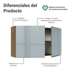 Mueble de Cocina Superior Lux 1.20 Metros 2 Puertas MarrónGris