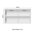 Mueble de Cocina Superior Lux 1.20 Metros 2 Puertas BlancoGris
