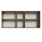Mueble de Cocina Superior Agata 1.50 m 2 Puertas 2 Nichos Centrales Marrón/Blanco