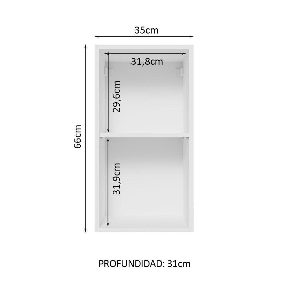 Mueble de Cocina Superior Glamy 35 cm 1 Puerta