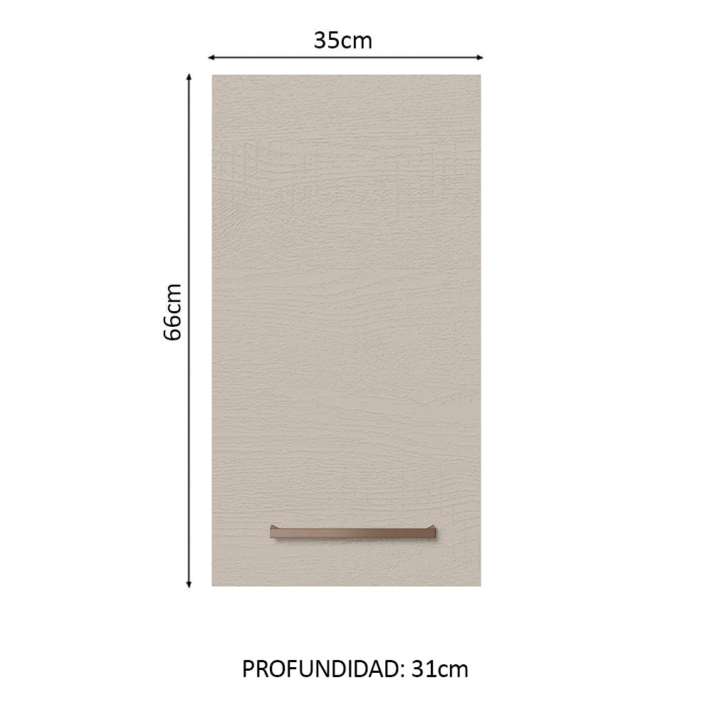 Mueble de Cocina Superior Agata 35 cm 1 Puerta Blanco/Crema