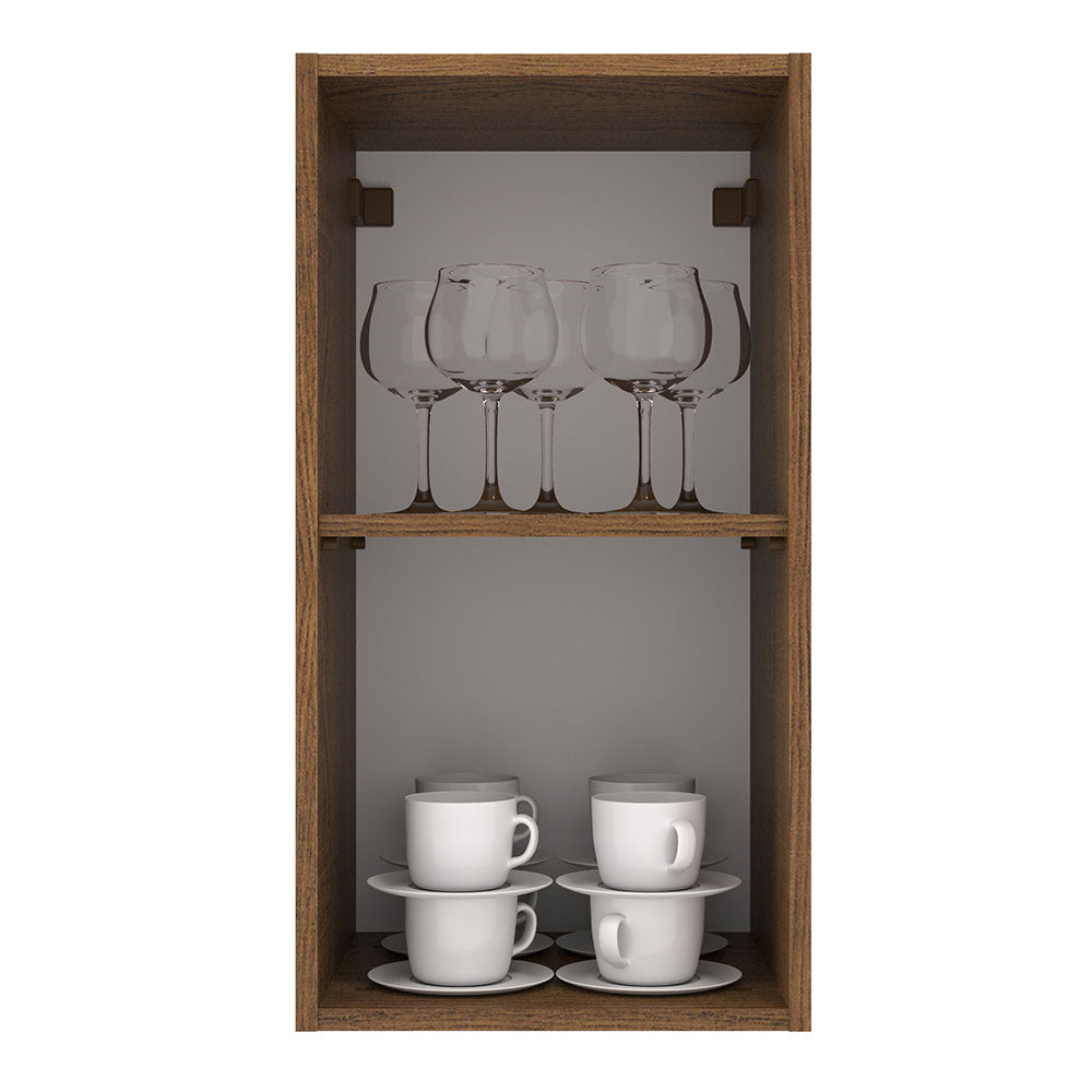 Mueble de Cocina Superior Agata 35 cm 1 Puerta Marrón/Crema