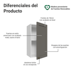 Mueble de Cocina Superior Vik 35 cm 1 Puerta Blanco/Gris