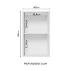 Mueble de Cocina Superior Glamy 40 cm 1 Puerta Blanco Madesa