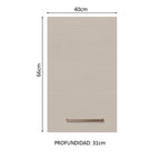 Mueble de Cocina Superior Agata 40 cm 1 Puerta Blanco/Crema