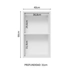 Mueble de Cocina Superior Glamy 40 cm 1 Puerta Blanco/Negro