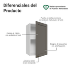 Mueble de Cocina Superior Vik 40 cm 1 Puerta Blanco/Gris