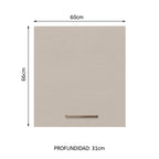 Mueble de Cocina Superior Agata 60 cm 1 Puerta Blanco/Crema