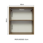 Mueble de Cocina Superior Glamy 60 cm 1 Puerta Marrón