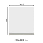 Mueble de Cocina Superior Glamy 60 cm 1 Puerta Marrón/Blanco