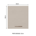 Mueble de Cocina Superior Agata 60 cm 1 Puerta Marrón/Crema