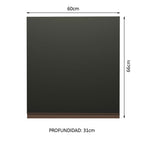 Mueble de Cocina Superior Reims 60 cm 1 Puerta Negro