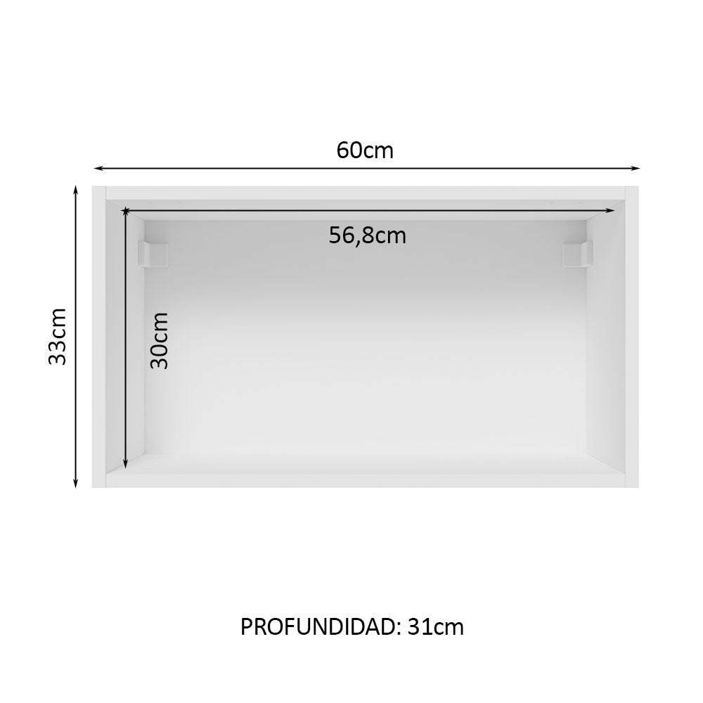 Mueble de Cocina Superior Glamy 60 cm 1 Puerta Abatible
