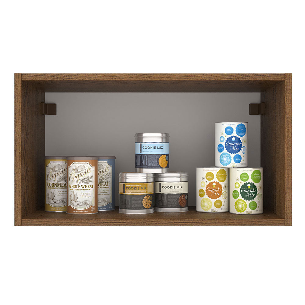 Mueble de Cocina Superior Agata 60 cm 1 Puerta Abatible Marrón/Blanco