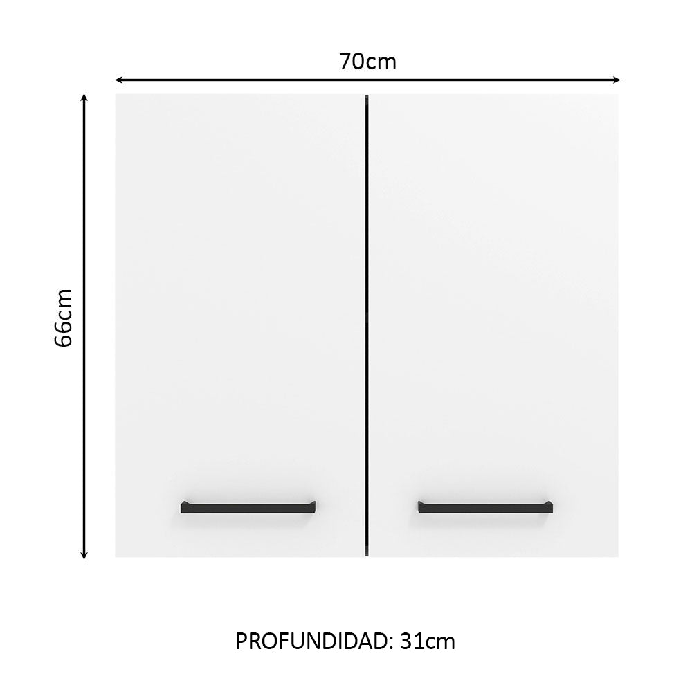 Mueble de Cocina Superior Agata 70 cm 2 Puertas Blanco