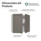 Mueble de Cocina Superior Vik 70 cm 2 Puertas Blanco/Gris