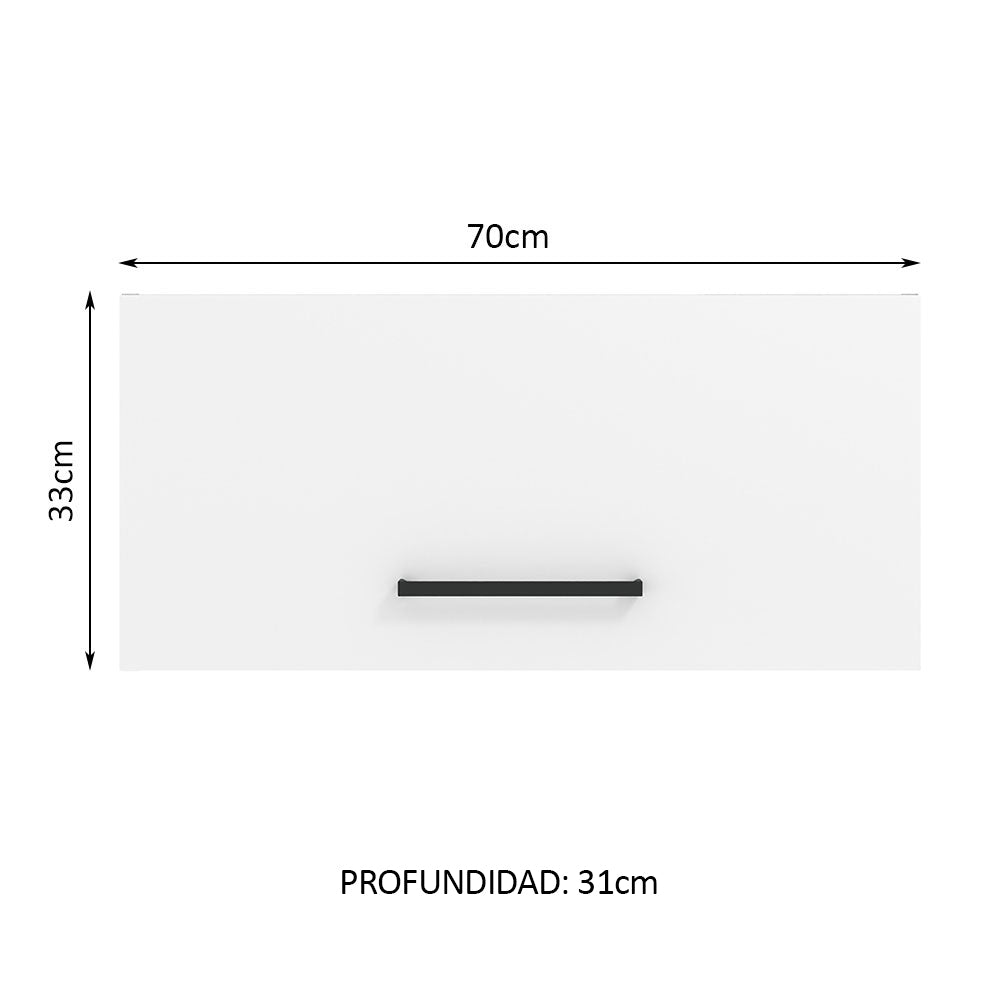 Mueble de Cocina Superior Agata 70 cm 1 Puerta Abatible Blanco