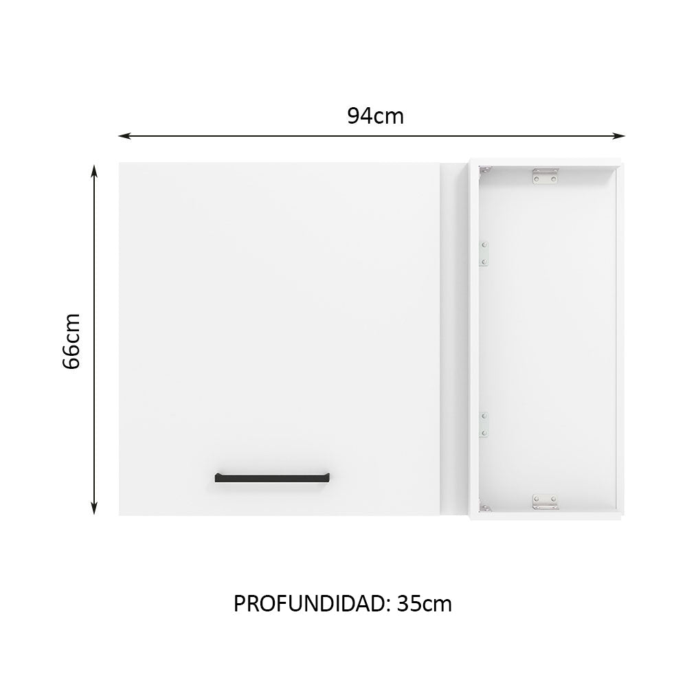 Mueble de Cocina Superior de Esquina Agata 1 Puerta Blanco