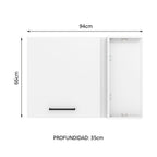 Mueble de Cocina Superior de Esquina Agata 1 Puerta Blanco