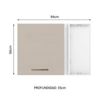 Mueble de Cocina Superior de Esquina Agata 1 Puerta Blanco/Crema