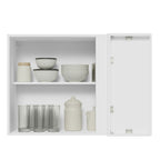 Mueble de Cocina Superior de Esquina Glamy 1 Puerta Blanco/Marrón