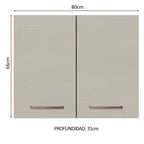 Mueble de Cocina Superior Agata 80 cm 2 Puertas Blanco/Crema