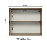 Mueble de Cocina Superior Glamy 80 cm 2 Puertas