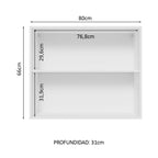 Mueble de Cocina Superior Glamy 80 cm 2 Puertas Blanco/Negro