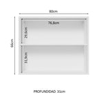Mueble de Cocina Superior Glamy 80 cm 2 Puertas Blanco/Marrón