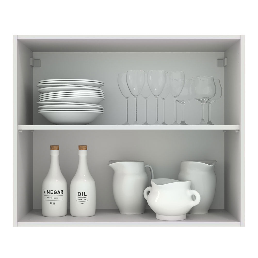 Mueble de Cocina Superior Agata 80 cm 2 Puertas Blanco/Gris