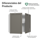 Mueble de Cocina Superior Vik 80 cm 2 Puertas Blanco/Gris
