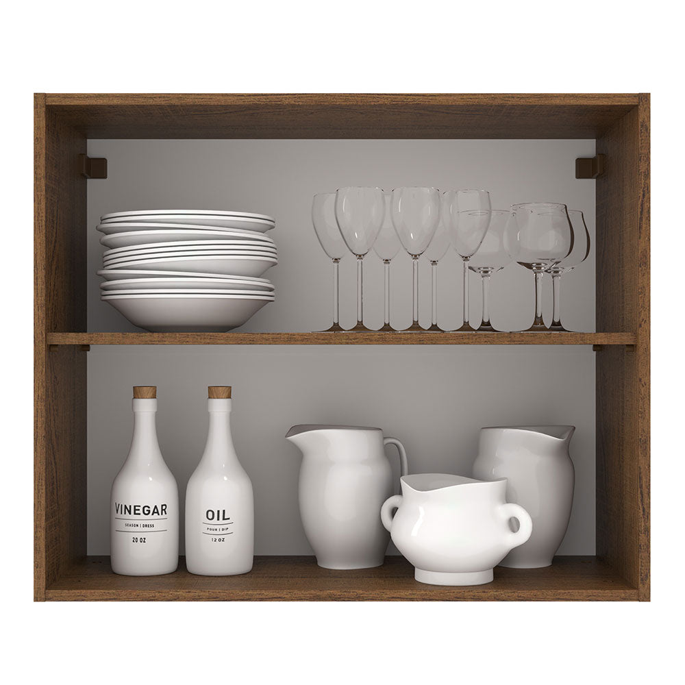 Mueble de Cocina Superior Agata 80 cm 2 Puertas Marrón/Gris