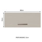 Mueble de Cocina Superior Agata 80 cm 1 Puerta Abatible Blanco/Crema