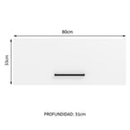 Mueble de Cocina Superior Agata 80 cm 1 Puerta Abatible Marrón/Blanco