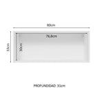 Mueble de Cocina Superior Glamy 80 cm 1 Puerta Abatible Blanco/Marrón