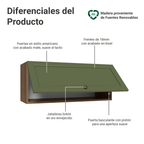 Mueble de Cocina Superior Vik 80 cm 1 Puerta Abatible Marrón/Verde