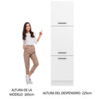 Mueble de Cocina Armario Vertical Agata 3 Puertas Blanco