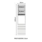 Mueble de Cocina para Hornos Glamy 60 cm Blanco