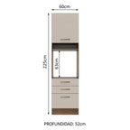 Mueble de Cocina para Hornos Agata 60 cm Marrón/Crema