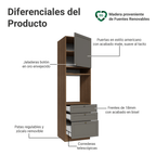 Mueble de Cocina para Hornos Vik 60 cm Marrón/Gris