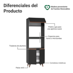 Mueble de Cocina para Hornos Reims 70 cm Negro