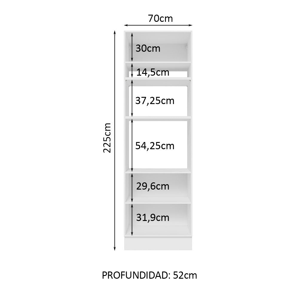 Mueble de Cocina para Hornos Glamy 70 cm Blanco
