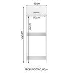 Mueble de Cocina para Nevera Agata 1 Puerta Abatible Blanco