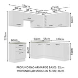 Cocina Integral de Esquina Agata 4.00 Metros 02