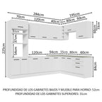 Cocina Integral de Esquina Agata 4.80 m Blanco 01