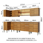 Cocina Integral de Esquina Emilly Mega 3.60 m Marrón
